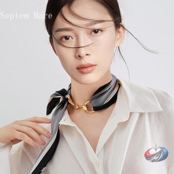 スカーフリング バックル スカーフ留め シンプル 大判 スカーフ リング ストール クリップ ブロー...