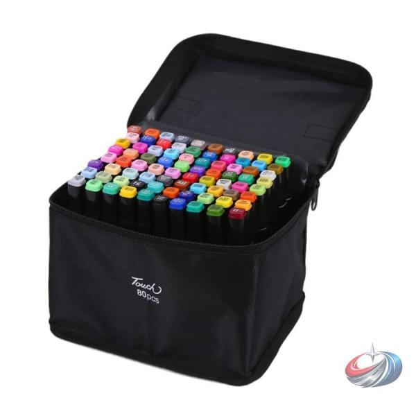 イラストマーカー 80色 マーカーペン 油性 カラーペン お絵描き 漫画 プレゼント ゾンチー 発色...