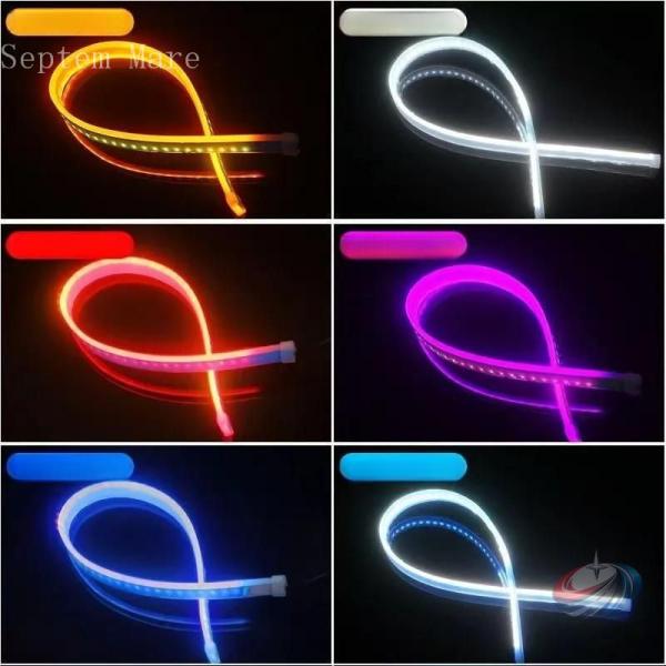 シーケンシャルウインカー LEDテープ デイライト 2本セット ゾンチー 流れる発光で存在感を高め、...