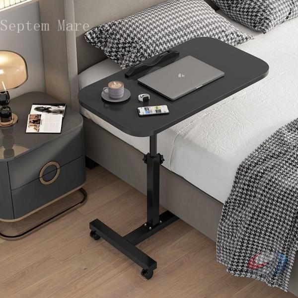 サイドテーブル コの字型 木目調 キャスター付き ゾンチー ベッドサイドや介護シーンでも使いやすい ...