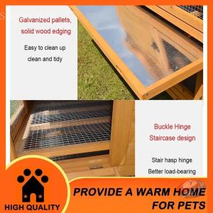 木製鶏小屋 大型 4-6羽用 二段 家禽ケージ...の詳細画像4