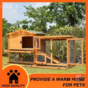 木製鶏小屋 大型 4-6羽用 二段 家禽ケージ...の詳細画像1