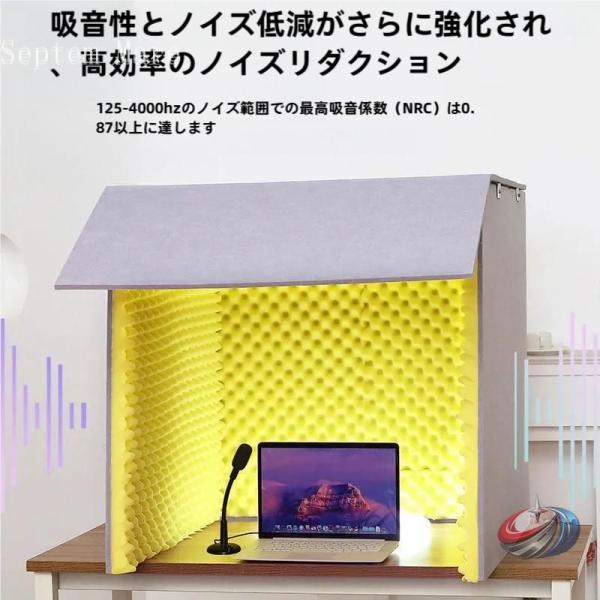 防音ボックス パーテーション 防音ブース 自宅 天板付き 幅80×奥行80×高さ80 ゾンチー 卓上...