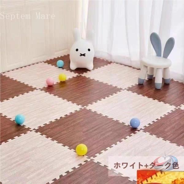 木目調ジョイントマット大判60cm3畳6畳12畳1級防音抗菌防臭木目洗えるカーペットベビーフロアマッ...