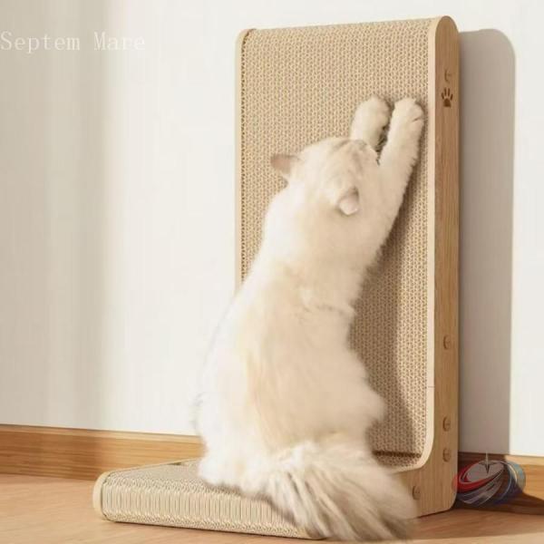 猫 爪とぎ L字型 スクラッチボード ダンボール 安定型 ゾンチー インテリアにもなじみやすい スト...