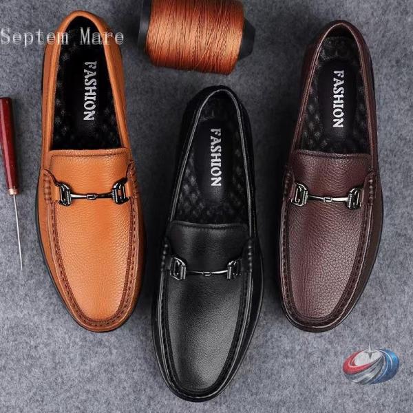 ドライビングシューズ メンズ ローファー 本革 モカシン ビットタイプ ローファーシューズ 防滑ソー...