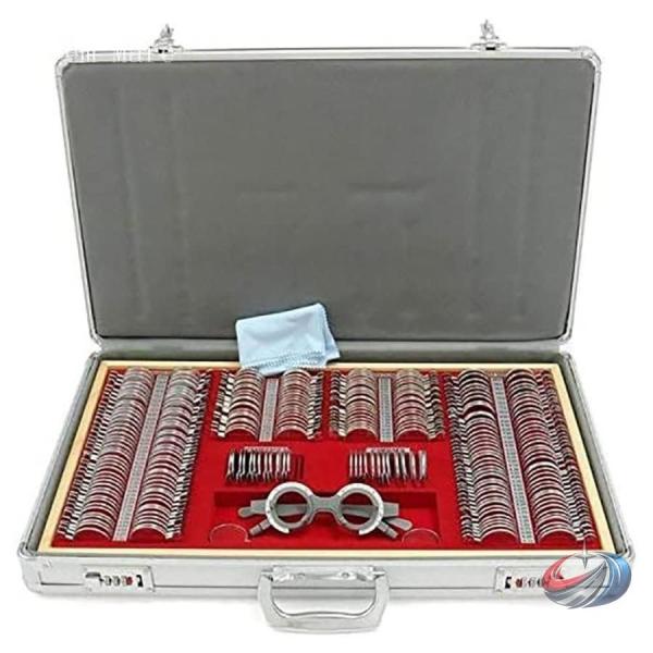 光学トライアルレンズセット 266個 検眼セット アルミケース付き ゾンチー 視力検査や学習用として...