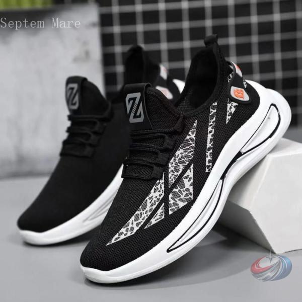 メンズスニーカーカジュアルシューズ黒ハイカット靴くつウォーキングシューズ運動スポーツシンプルおしゃれ...