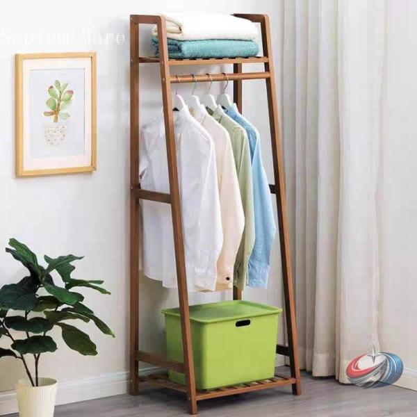 木製ハンガーラック コートラック 洋服掛け 幅50cm 80cm ゾンチー 大容量でも圧迫感を抑えた...