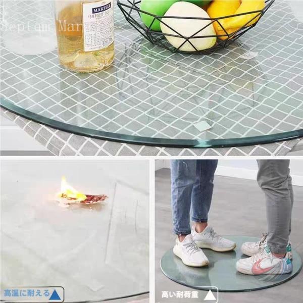 丸ガラステーブル天板 強化ガラス 直径38-80cm 厚さ9mm ゾンチー 高温耐性と防爆性を備えた...
