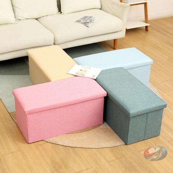 収納スツール ボックス 椅子 チェアー オットマン 折りたたみ 玄関 ベンチ BOX 衣類 おもちゃ...