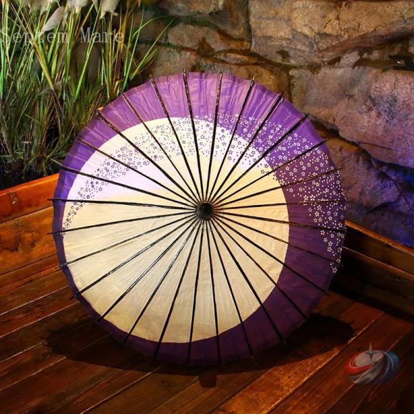 舞踊傘 和傘 番傘 舞台傘 和風 晴雨兼用 長傘 装飾用 ゾンチー 文化祭や学園祭 演出にも映える ...