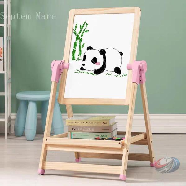子供玩具 黒板 子供お絵かき ホワイトボード おもちゃ イーゼル付き 折りたたみ 高さ調節 イーゼル...
