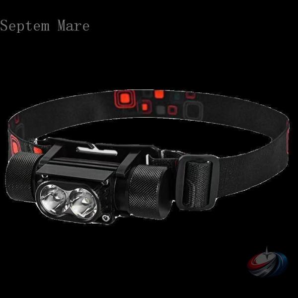 ヘッドライト 防水タフネス 釣りに最適 5段の照明 1400ルーメン ２Way 頭＆首掛け可能 セン...