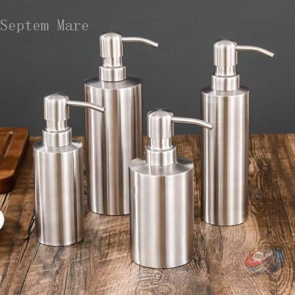 シャンプーボトル ステンレス 350ml ポンプ式 ディスペンサー 容器 ゾンチー バスルームをすっ...