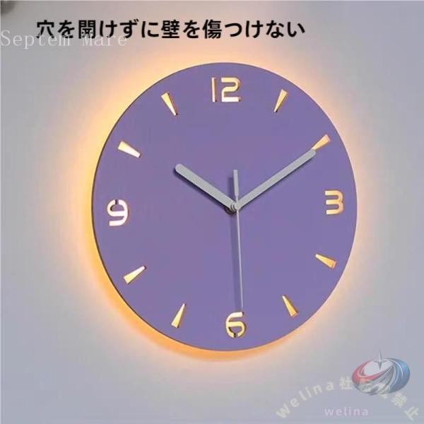 壁掛け時計 掛け時計 おしゃれ 北欧 夜光 壁飾り 静音 見やすい 壁掛け デジタル アナログ プレ...