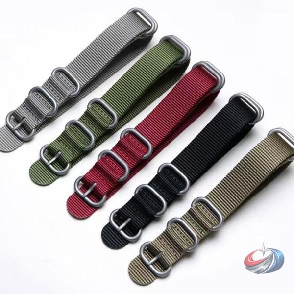ベルト NATOタイプ ナイロンストラップ ゾンチー 18mm 20mm 22mm 厚手ステンレス金...