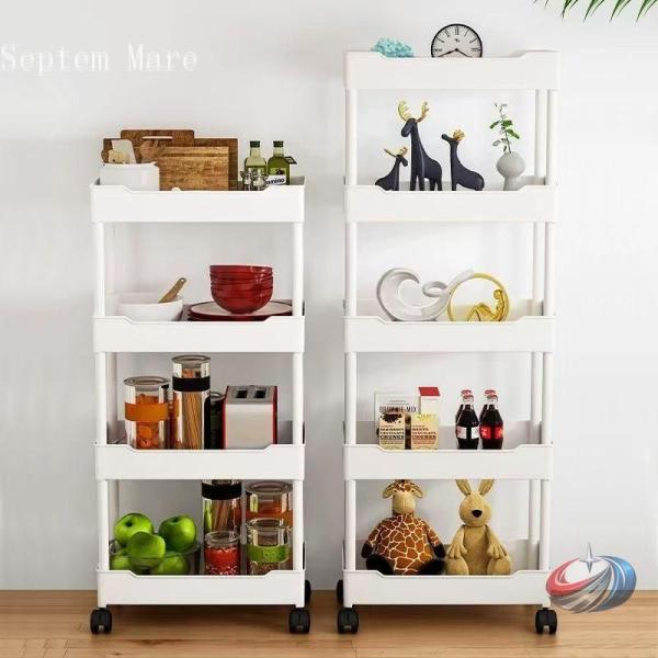 スリムトローリー 5段 幅 15cm スリム 隙間収納 キャスター付き キッチン すきま 収納 隙間...