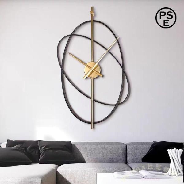 壁掛け時計オシャレ電波掛け時計おしゃれ北欧天体レールシンプルhdスウェング銅針定刻高級感モダン株式会...