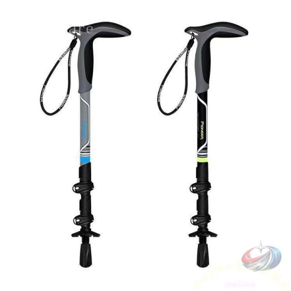 トレッキングポールT型カーボントレッキングステッキ登山ストック高強度軽量男女兼用登山用品超軽量株式会...