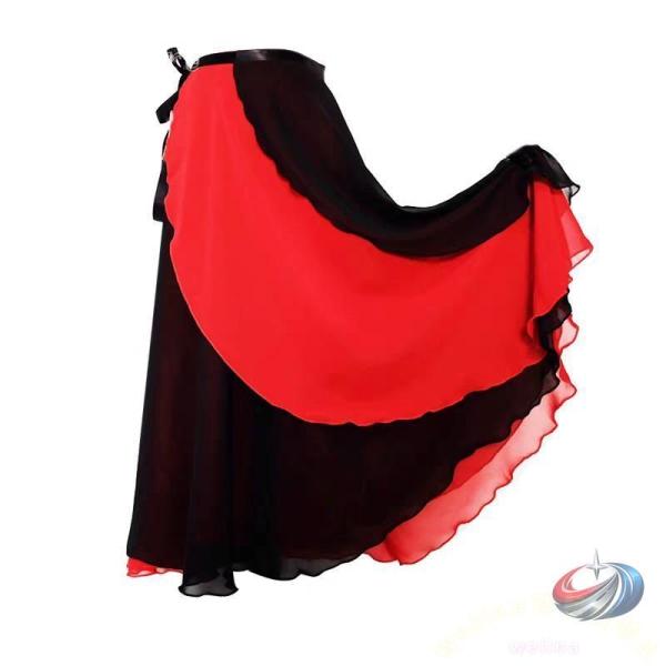 バレエ 巻きスカート ゾンチー 大人 子供 80cm シフォン 無地 舞台衣装 練習用 ダンススカー...