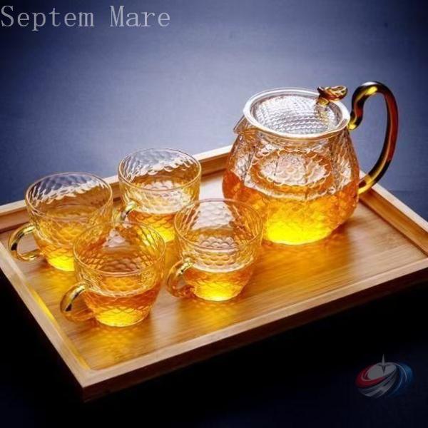 耐熱ガラス ティーポットセット 600ml ゾンチー 直火対応 茶こし付き 紅茶やお茶を美しく楽しめ...