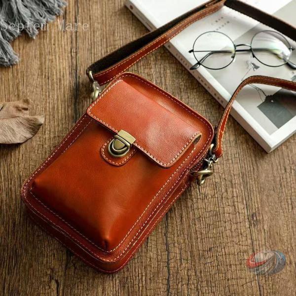 ショルダーバッグ メンズ 本革 ミニバッグ 小型 斜め掛けバッグ 牛革 厚手 レザーバッグ 鞄 カバ...