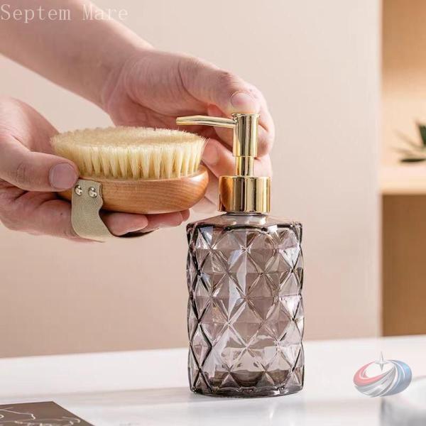 ディスペンサー ガラス インテリア ソープディスペンサー 詰め替えボトル ハンドソープボトル キッチ...