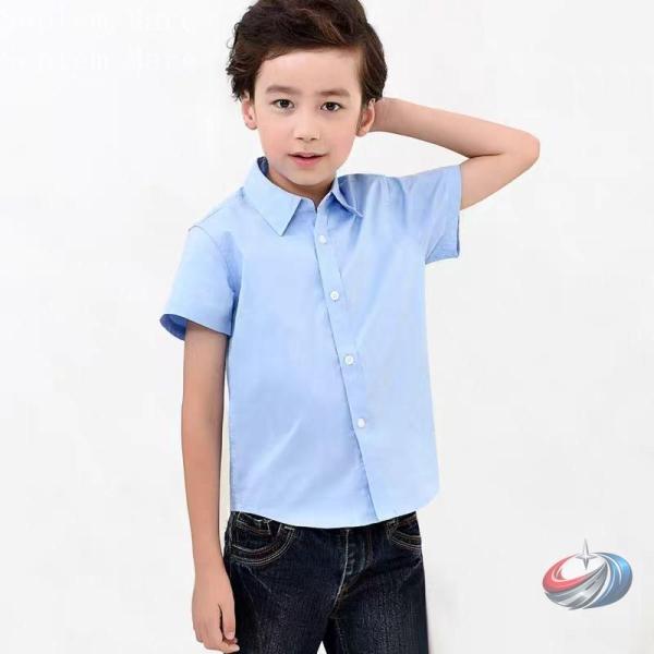 キッズ 子供 半袖フォーマルシャツ カッターシャツ 夏 スクール制服 ワイシャツ 男の子 子どもシャ...