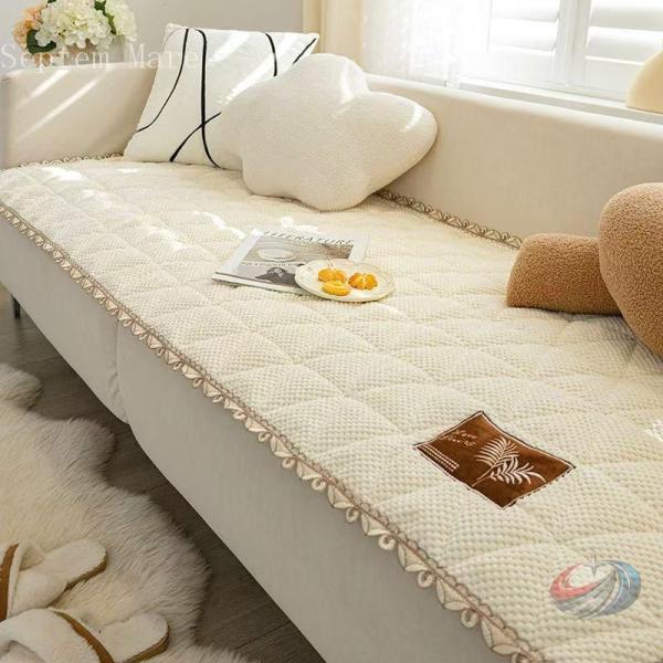 長座布団 ソファシートマット 可愛い 北欧 キルティング ソファーカバー ソファー 北欧風 長方形 ...