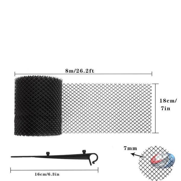 雨樋カバー 落ち葉やゴミの詰まりを防ぐメッシュガード ゾンチー 固定金具付き 家庭用の雨どい対策や屋...