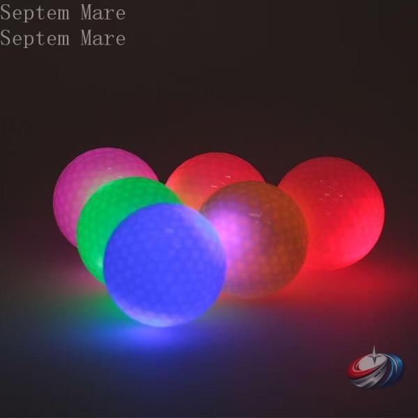 LED ゴルフボール 光る ゴルフボール 衝撃センサーボール フラッシュボール 高弾性 ナイトゴルフ...