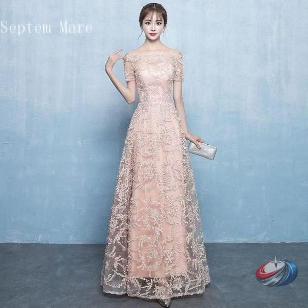 ロングドレス 袖あり 演奏会 パーティー ゾンチー 結婚式 マキシ丈 Aライン ピアノ発表会 二次会...