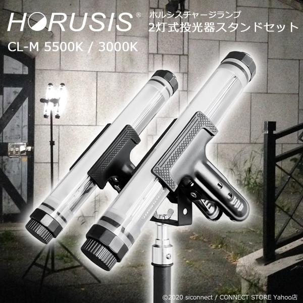 作業灯 照明 LED 撮影用ライト【HORUSIS CHARGE LAMP CL-M 2灯式投光器ス...
