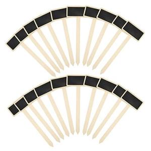 SDUSEIO 20枚入 木製 T型ラベル ミニDIY 黒板 園芸用ラベル 盆栽タグ 植物ラベル ガーデニングラベル 名札 看板 花や植物ポットタグ