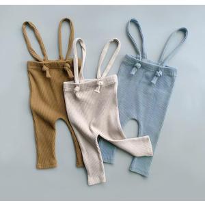 レギンス サロペット　サロペット風 リブレギンス