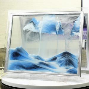 3D砂時計額縁液体ガラス砂移動