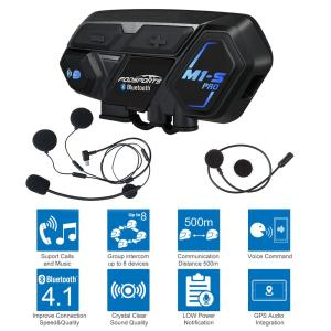FODSPORTS バイク インカム M1-S 最大８人同時通話 Bluetooth4.1