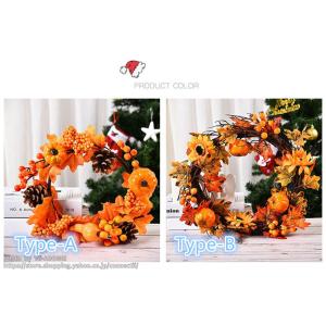 リース ハロウィン 花 秋 手作り クリスマス...の詳細画像1