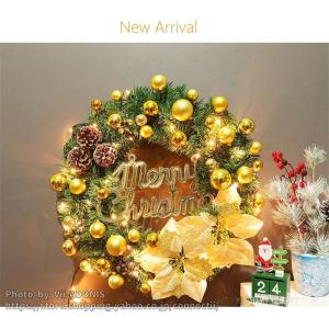 クリスマスリース クリスマス飾り付け LEDラ...の詳細画像1