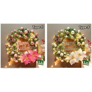 クリスマスリース クリスマス飾り付け LEDラ...の詳細画像4