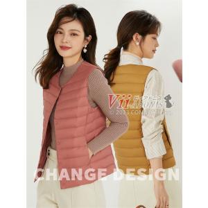 ダウンベスト レディース ベスト 薄手 中綿ベスト