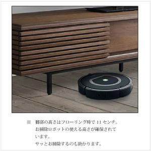 180センチ幅 ウォールナット材 ローボード ...の詳細画像1