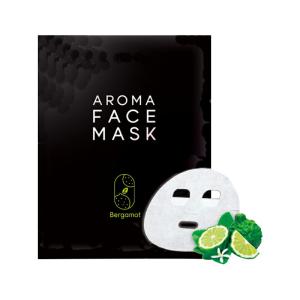 アロマフェイスマスク ベルガモットの香り 1枚入 セラミド ナイアシン 高配合 4573522180537 AROMA FACE MASK｜conome