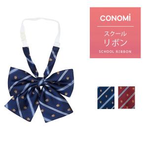ストライプデザイン リボン 赤と青 コスプレスカート 赤と青 HANECTONE スクールリボン 制服 リボン ストライプ エンジ ネイビー 赤