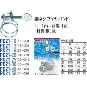 蝶ネジワイヤバンド PD21-10 [30715425] SANEI 三栄水栓製作所｜conpaneya