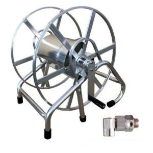 アルミ製 動噴ホース 巻取機 8.5mm×150m 1/4捩戻付 ホースリール アルミ製 動噴ホース 巻取機 8.5mm×150m 1/4捩戻付 ホースリール