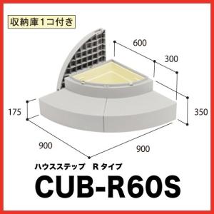 城東テクノ ハウスステップ ボックスタイプ CUB-8060S 収納庫2個付き