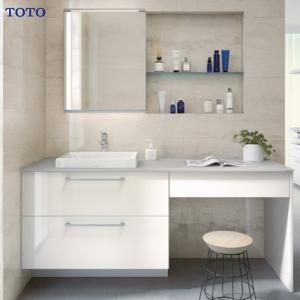 洗面化粧台 エスクア ESCUA TOTO [escua11] 間口1650 木製一面鏡 ルフレスノーホワイト 受注生産品 セットプラン メーカー直送｜conpaneya