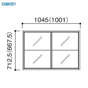 ルームウインドウ FIXタイプ 固定枠154 2段2列 大建 DAIKEN [FIXKT15422] W1045×H712.5mm 受注生産品    法人様限定 メーカー直送｜conpaneya